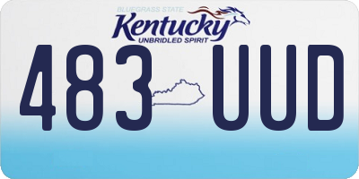 KY license plate 483UUD