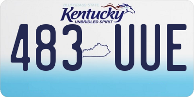 KY license plate 483UUE