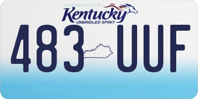 KY license plate 483UUF
