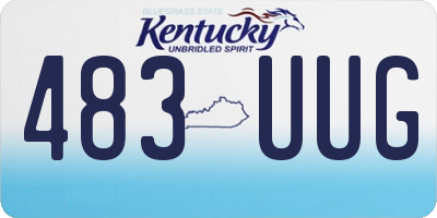 KY license plate 483UUG