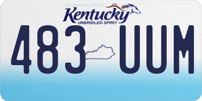 KY license plate 483UUM