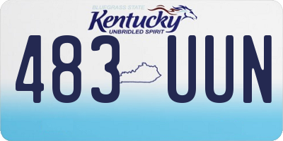 KY license plate 483UUN