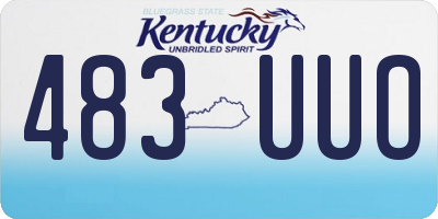 KY license plate 483UUO