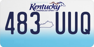 KY license plate 483UUQ