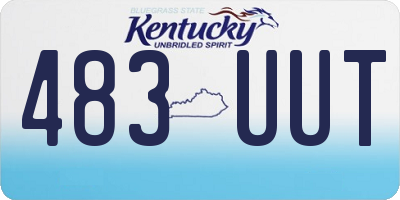 KY license plate 483UUT