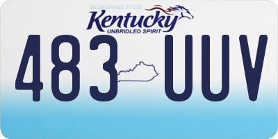 KY license plate 483UUV