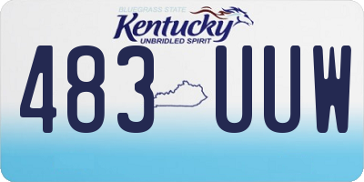 KY license plate 483UUW