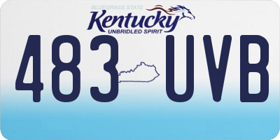 KY license plate 483UVB