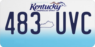 KY license plate 483UVC