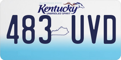 KY license plate 483UVD