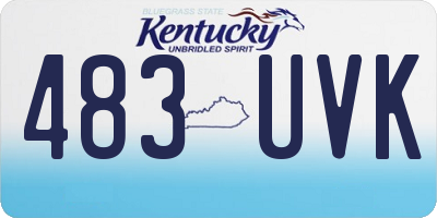 KY license plate 483UVK