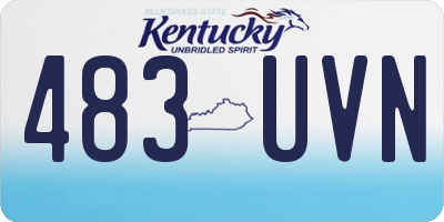KY license plate 483UVN