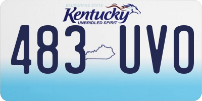 KY license plate 483UVO