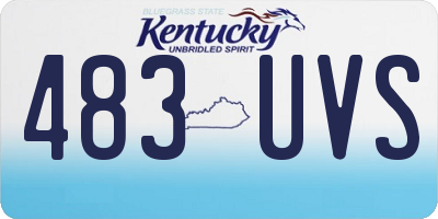 KY license plate 483UVS
