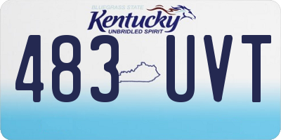 KY license plate 483UVT