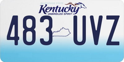 KY license plate 483UVZ