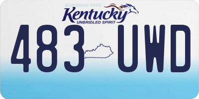 KY license plate 483UWD