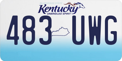KY license plate 483UWG