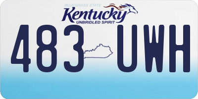 KY license plate 483UWH