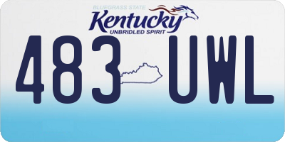 KY license plate 483UWL