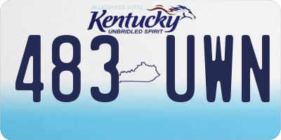 KY license plate 483UWN