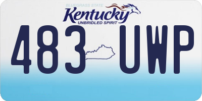 KY license plate 483UWP