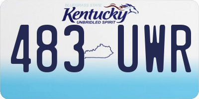 KY license plate 483UWR