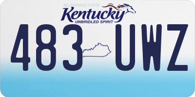 KY license plate 483UWZ