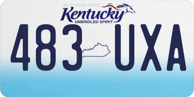 KY license plate 483UXA
