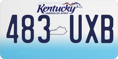 KY license plate 483UXB