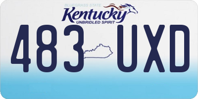 KY license plate 483UXD