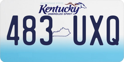 KY license plate 483UXQ