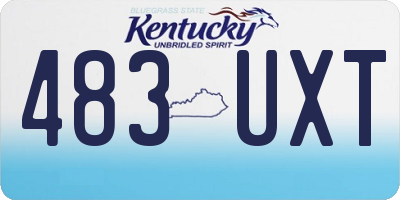 KY license plate 483UXT