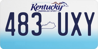 KY license plate 483UXY