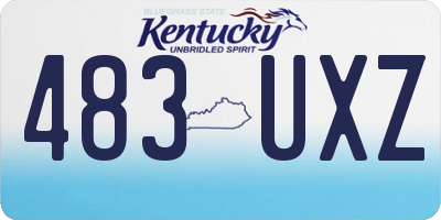 KY license plate 483UXZ