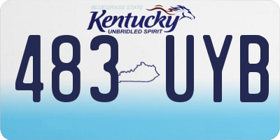 KY license plate 483UYB