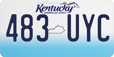 KY license plate 483UYC