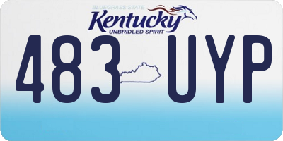 KY license plate 483UYP
