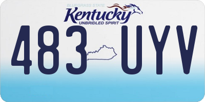 KY license plate 483UYV