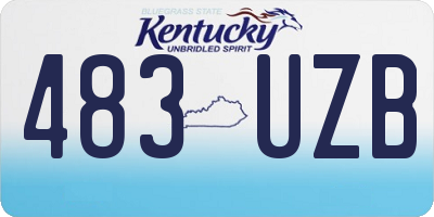 KY license plate 483UZB