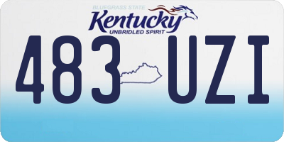 KY license plate 483UZI