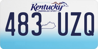 KY license plate 483UZQ