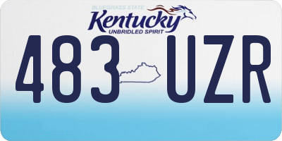 KY license plate 483UZR