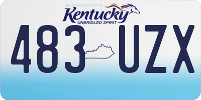KY license plate 483UZX
