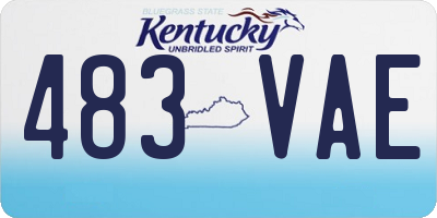 KY license plate 483VAE