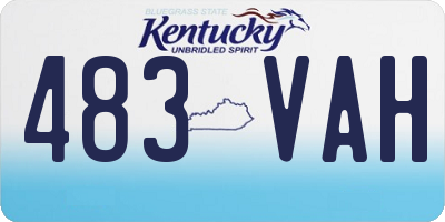 KY license plate 483VAH