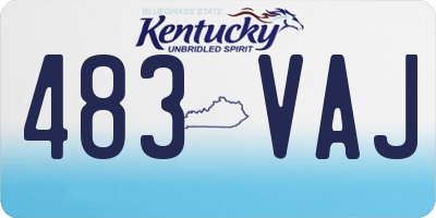 KY license plate 483VAJ