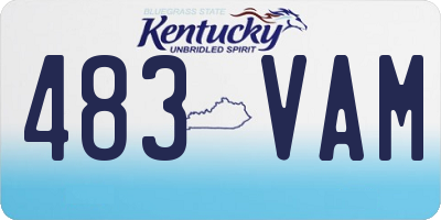 KY license plate 483VAM