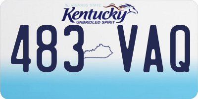 KY license plate 483VAQ