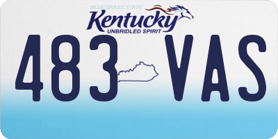 KY license plate 483VAS